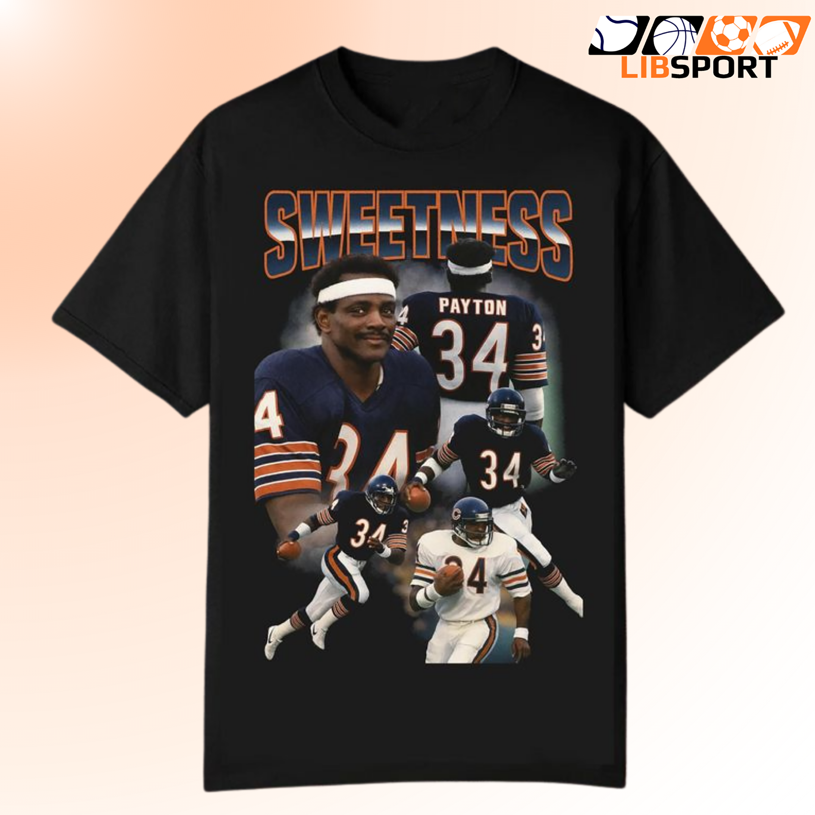Walter Payton Graphic Tee, Chicago Bears Unisex T-Shirt, Vintage Streetwear Shirt